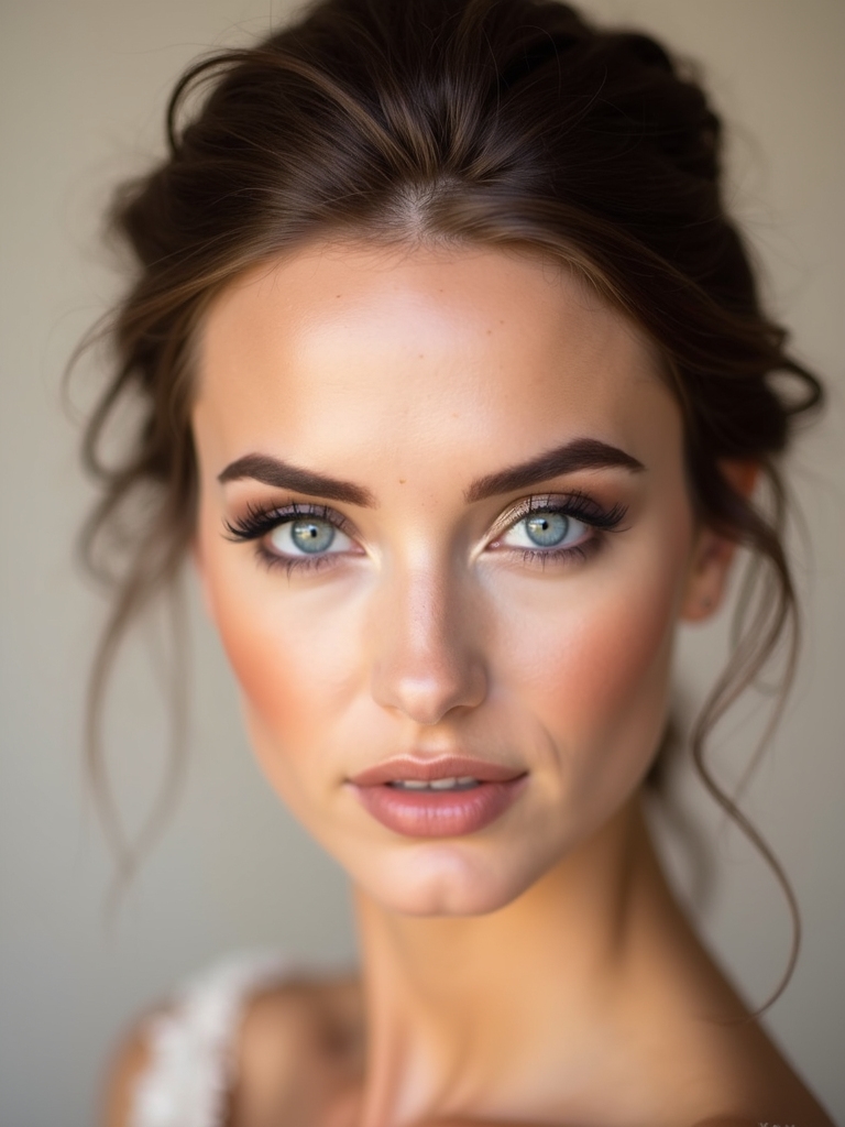 shimmering taupe eye makeup