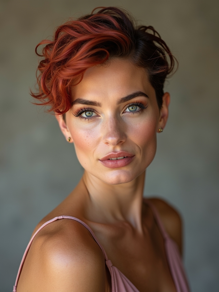 short hair engagement styles