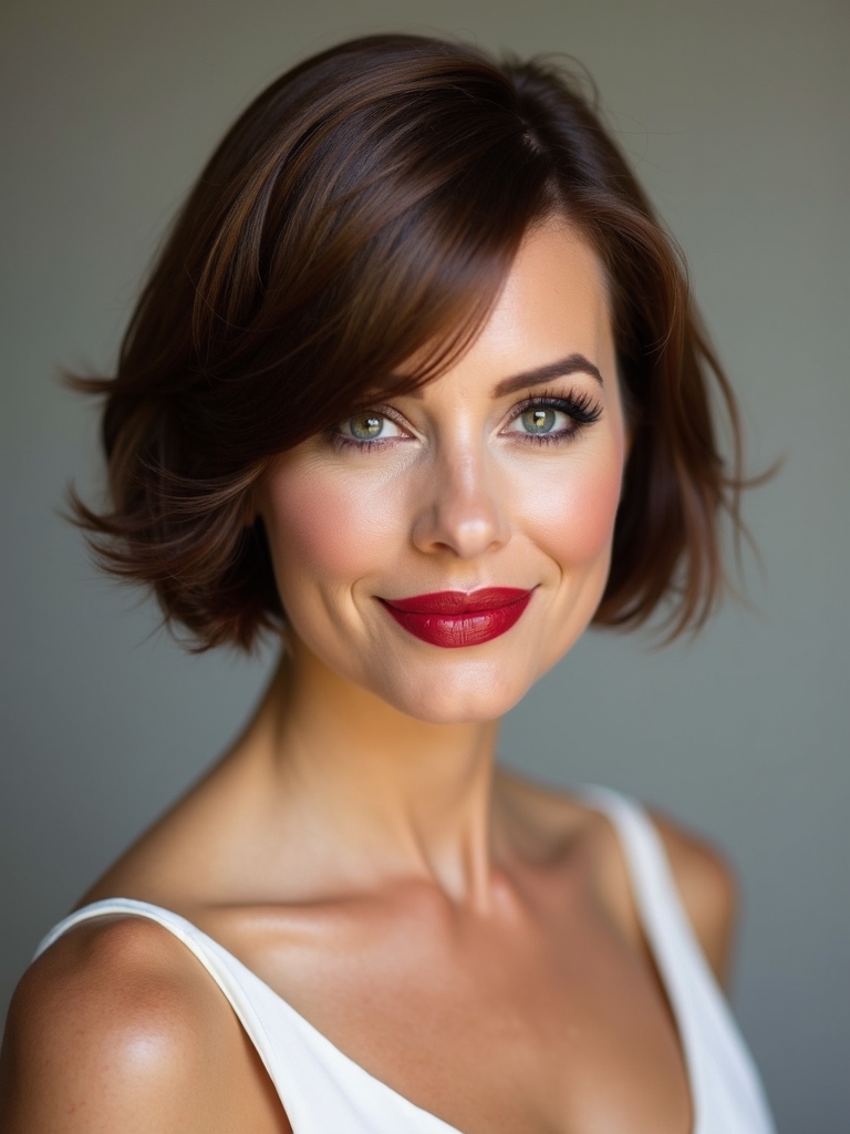 sleek bob for brides