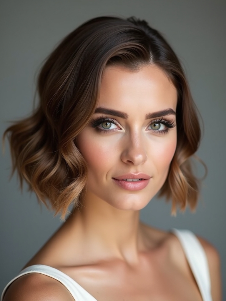 sleek bob with lift