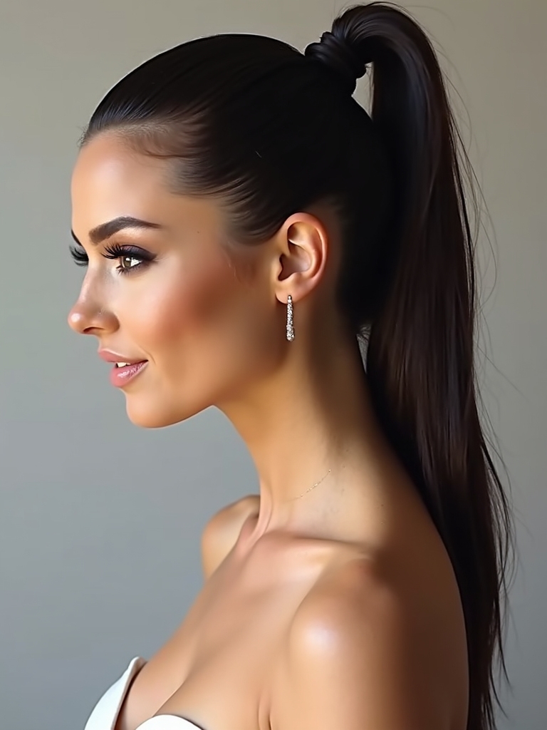 sleek bold modern ponytails