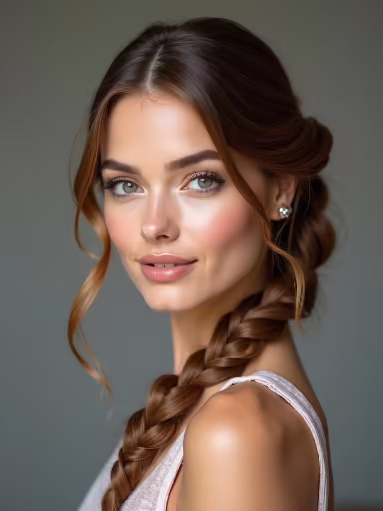 sleek braid polished bun