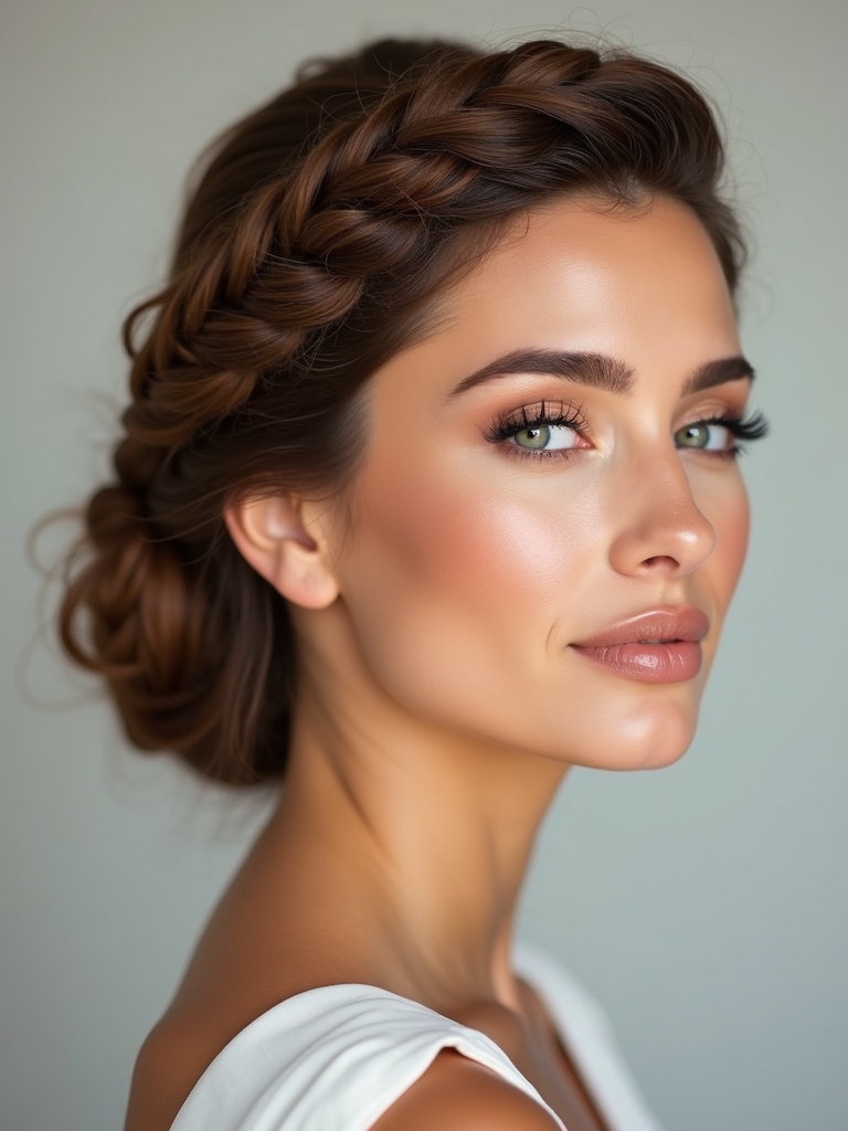 sleek braided chignon elegance