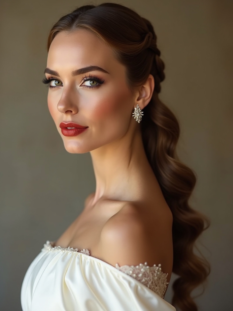 sleek braided ponytail elegance