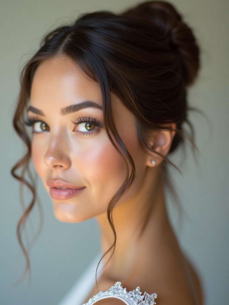 sleek bun for ceremonies