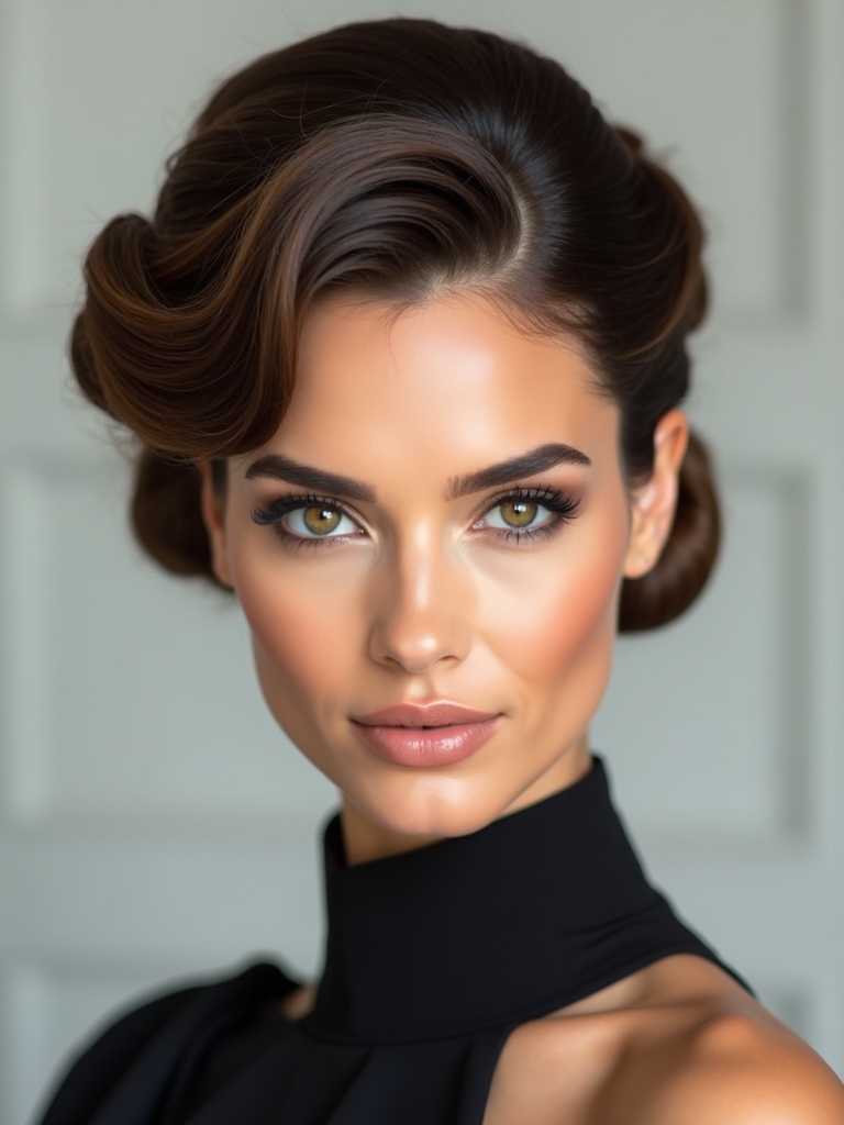 sleek chignon for elegance
