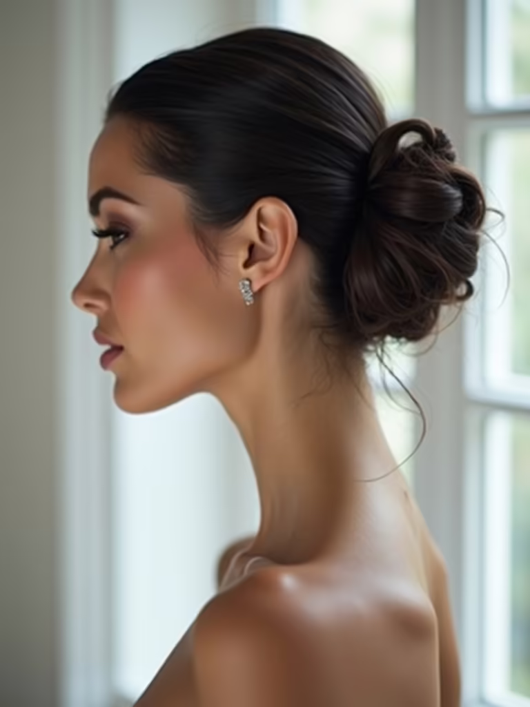 sleek chignon minimalist elegance