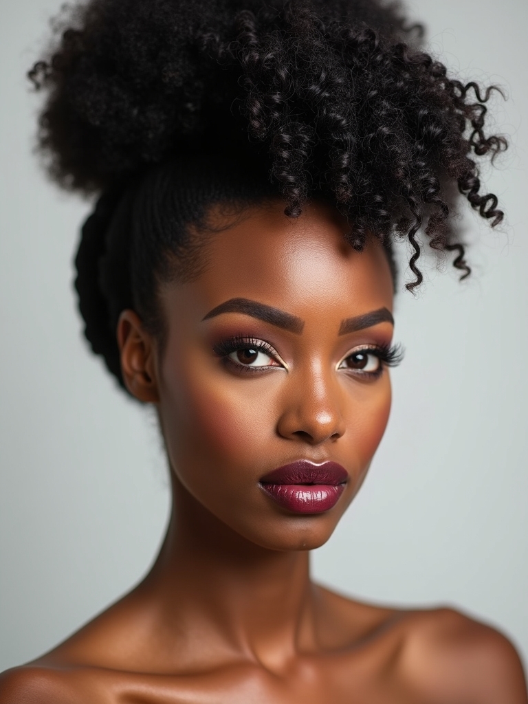 sleek chignon with texture