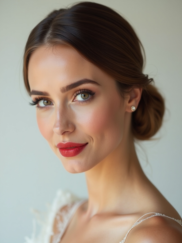 sleek elegant bridal updos