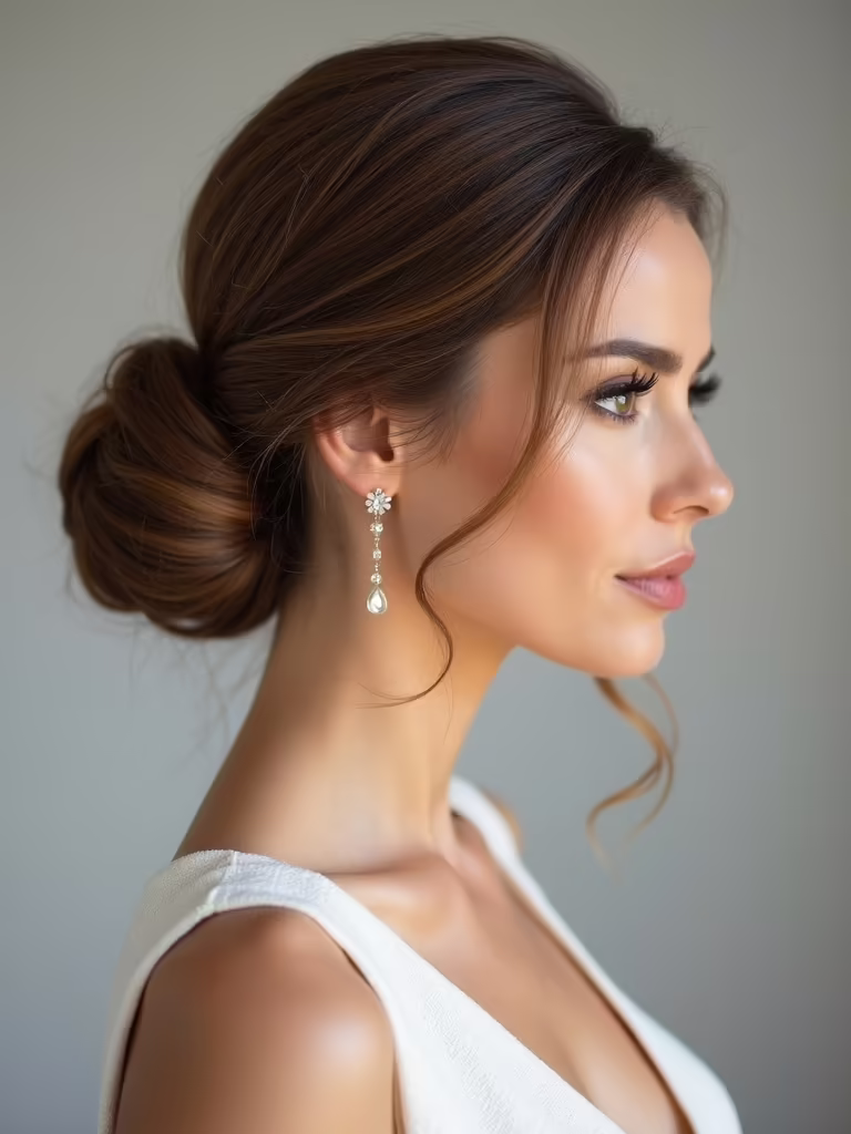 sleek elegant versatile bridal hairstyle