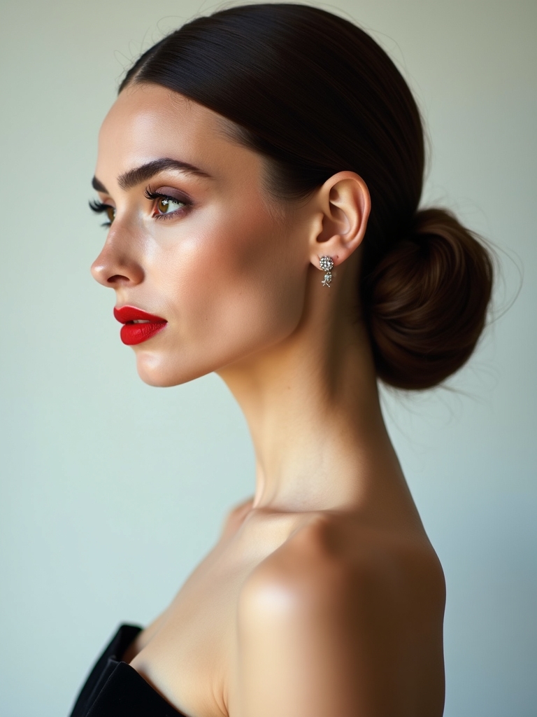 sleek low bun elegance