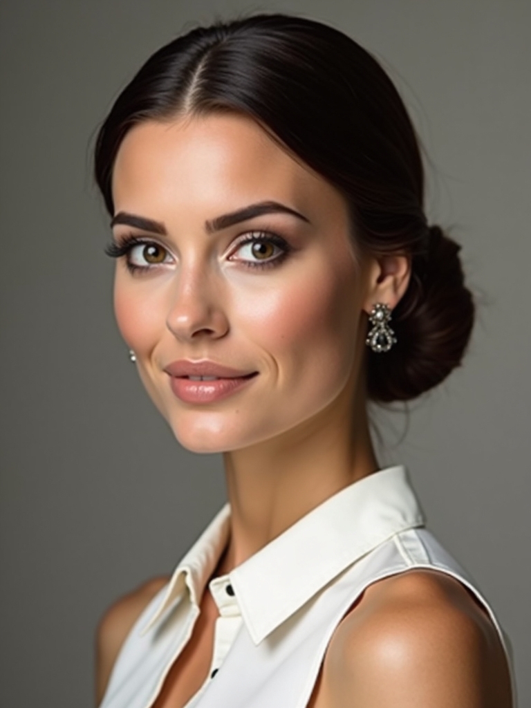 sleek low bun elegance