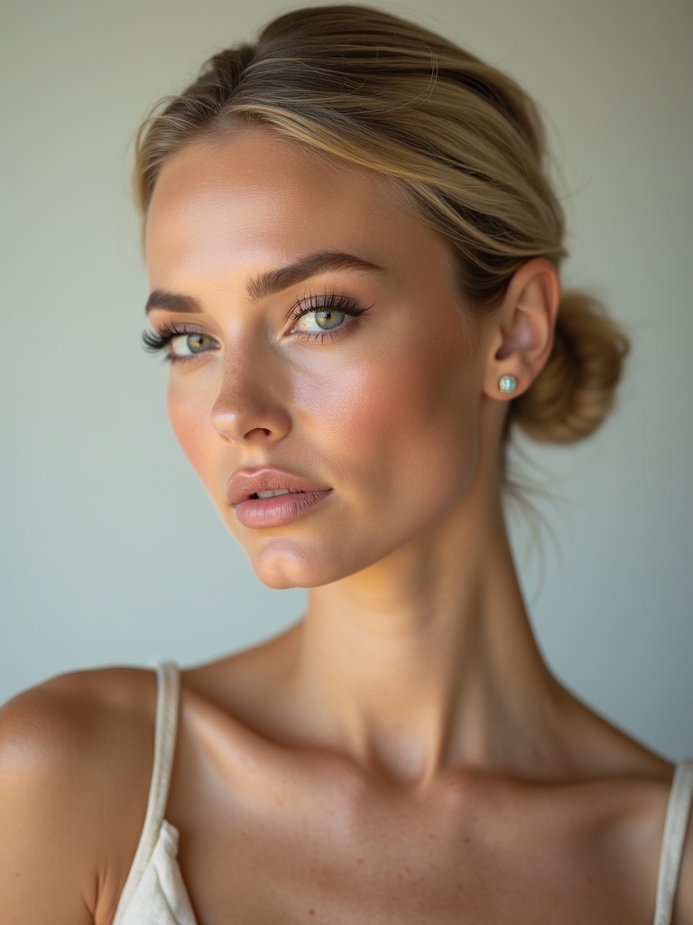 sleek low bun elegance