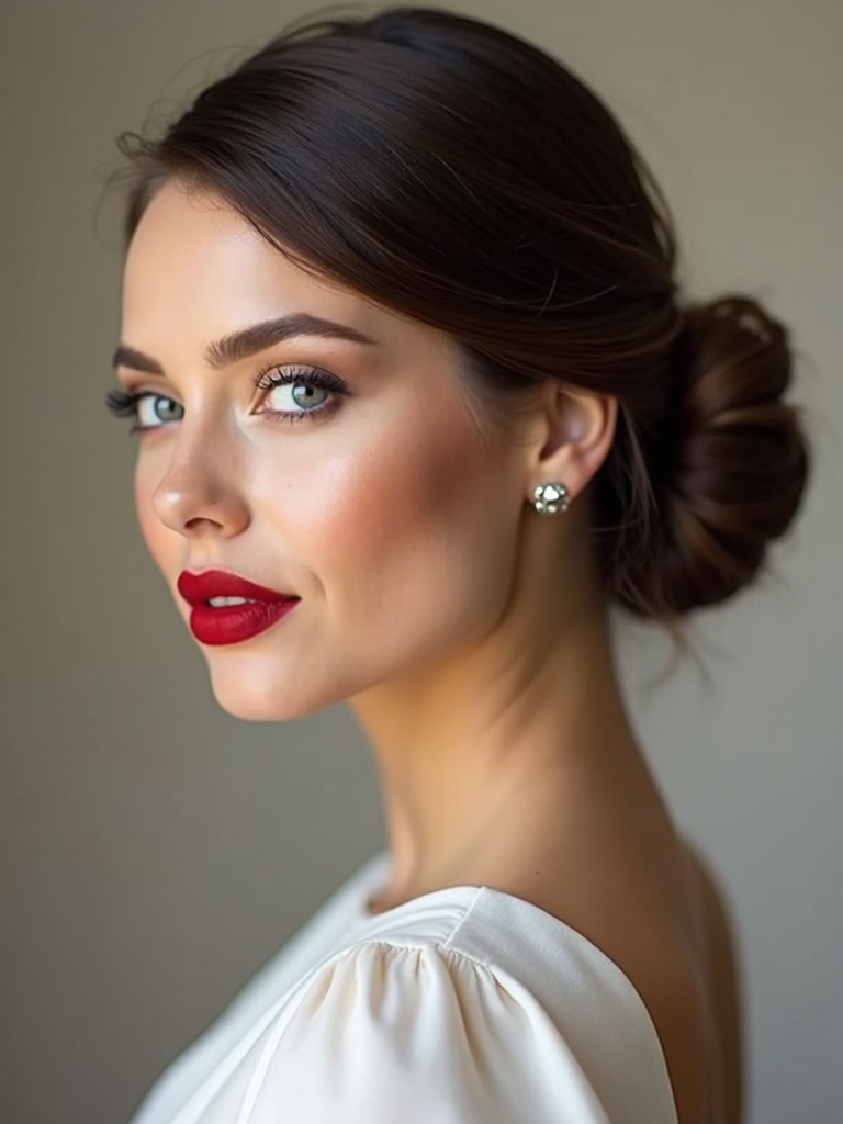 sleek low bun variations