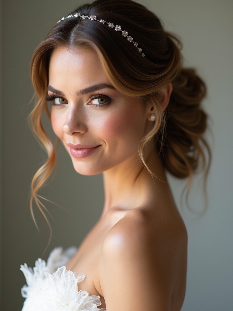 sleek low chignon elegance