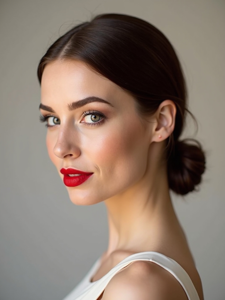 sleek low ponytail elegance