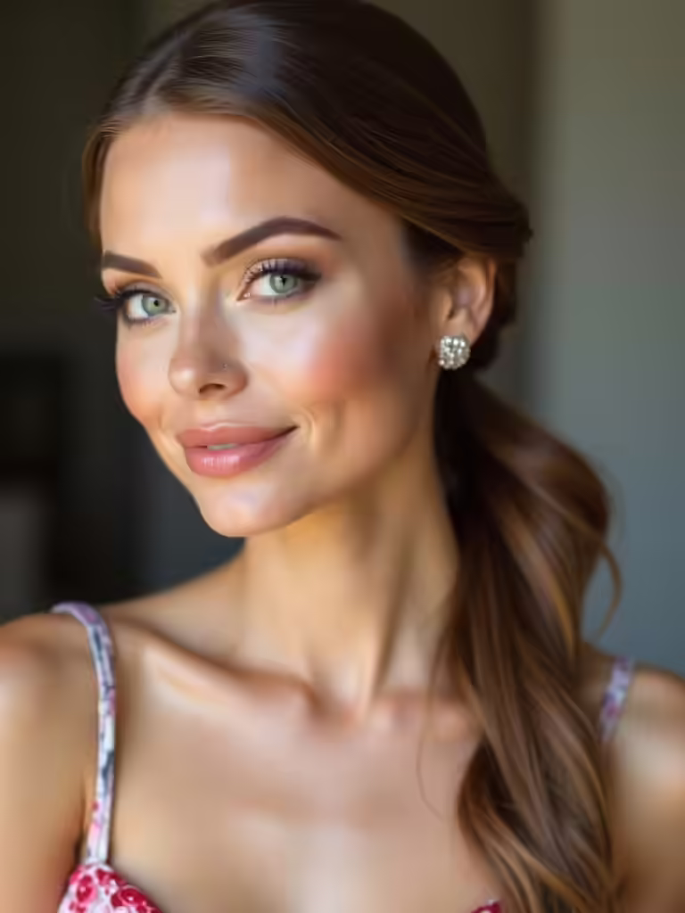 sleek low ponytail style