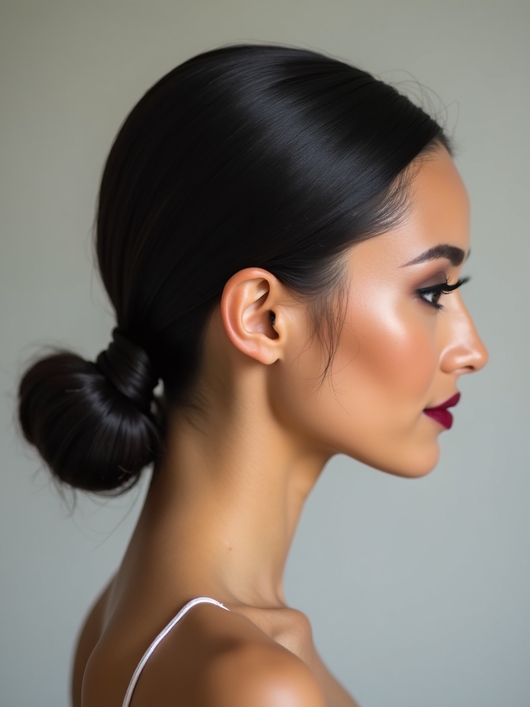 sleek low ponytail tutorial