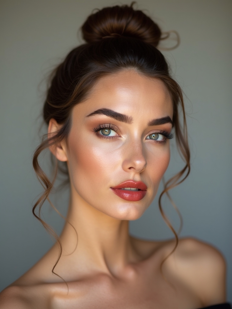 sleek mini bun elegance