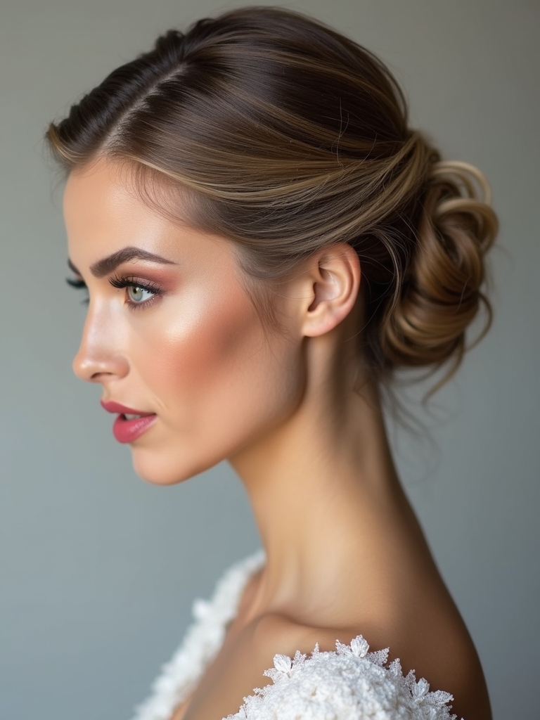 sleek minimalist bridal hairstyles