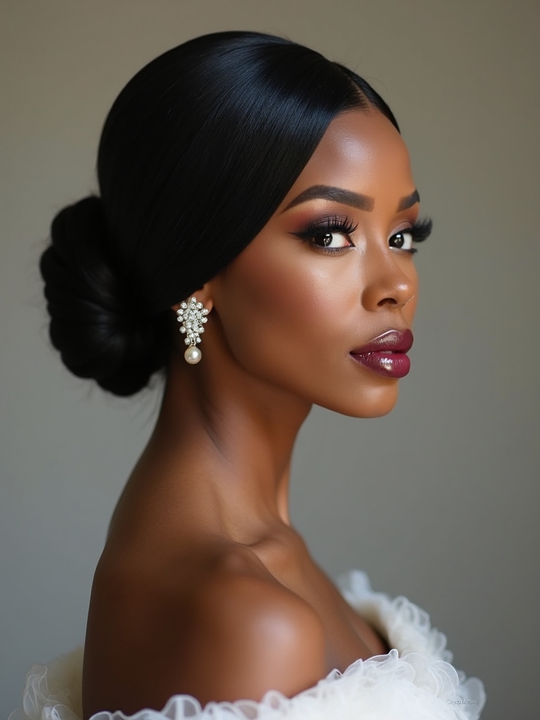sleek modern bridal elegance