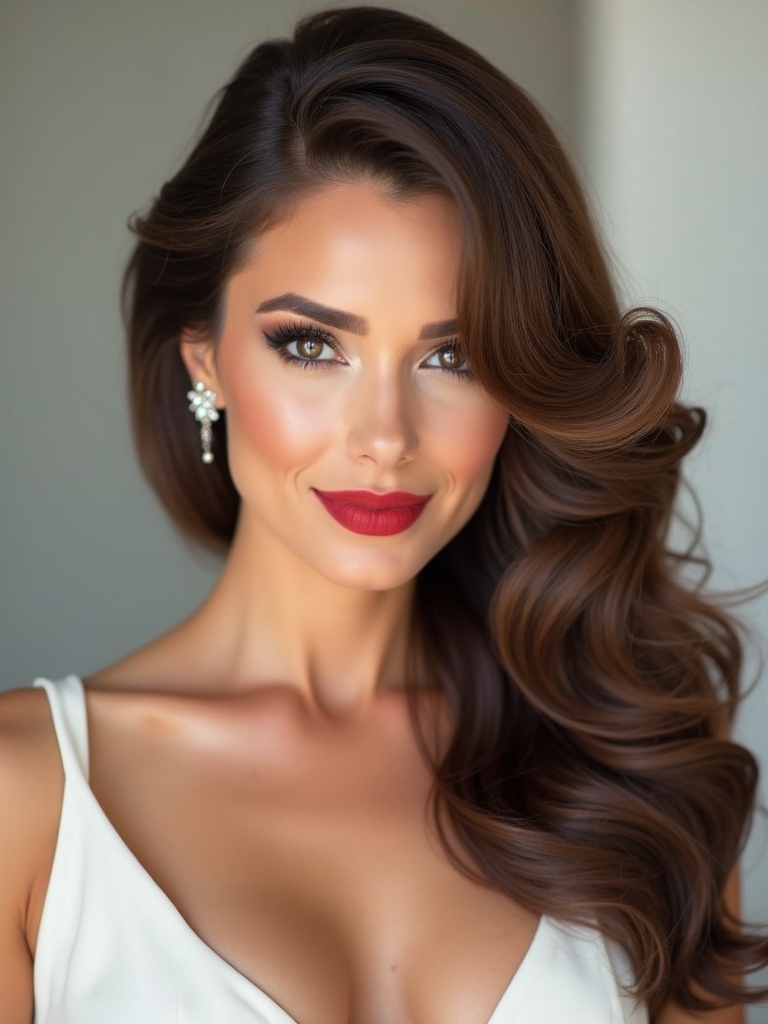 sleek modern bridal updos