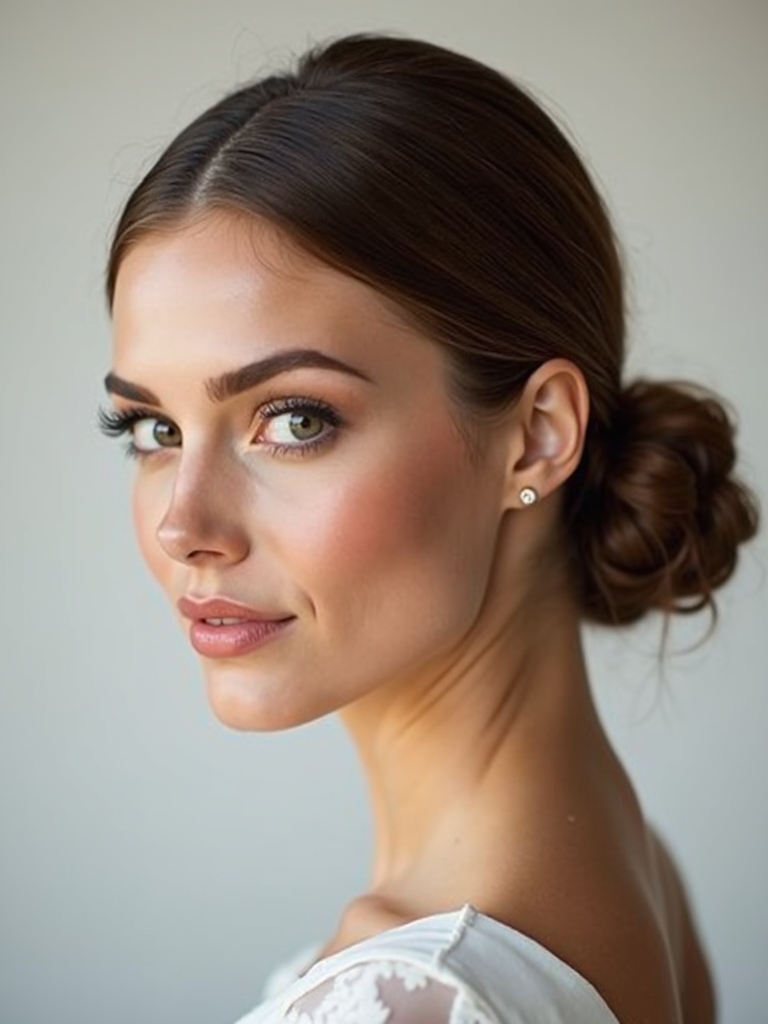 sleek polished low ponytail