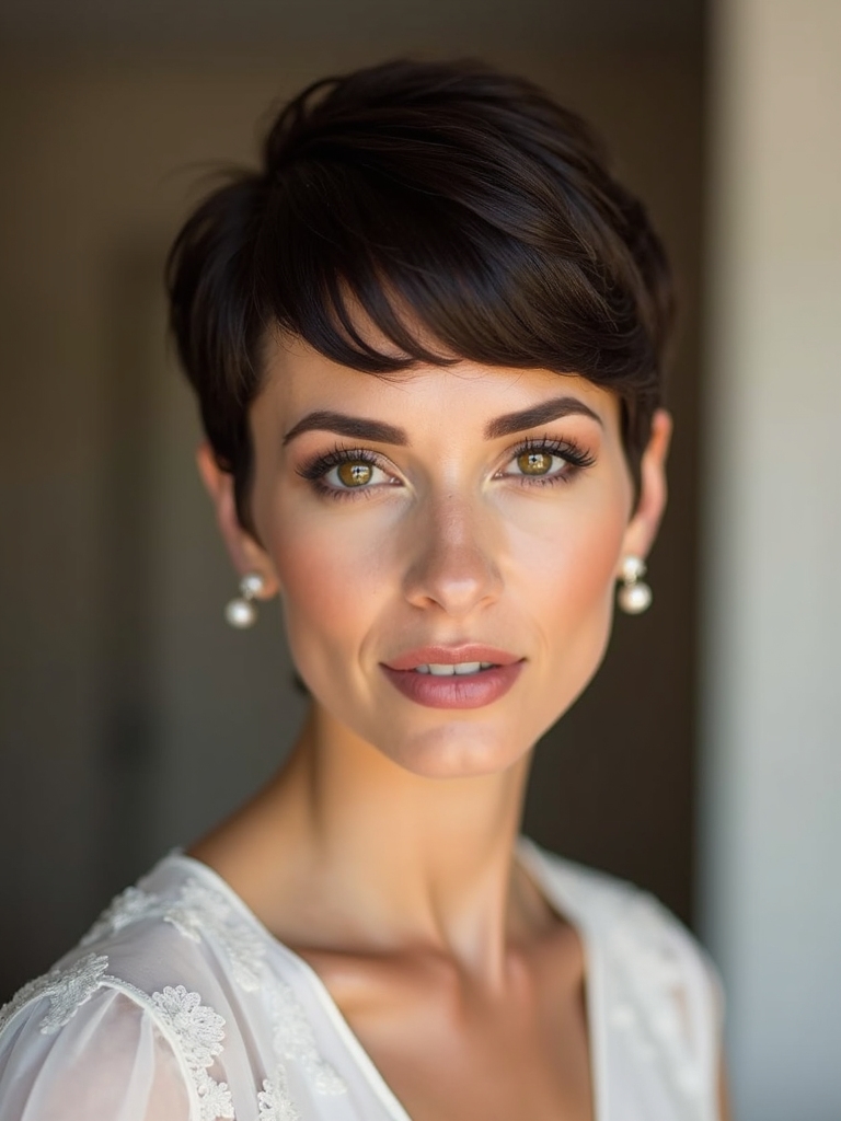 sleek polished wedding hairstyle