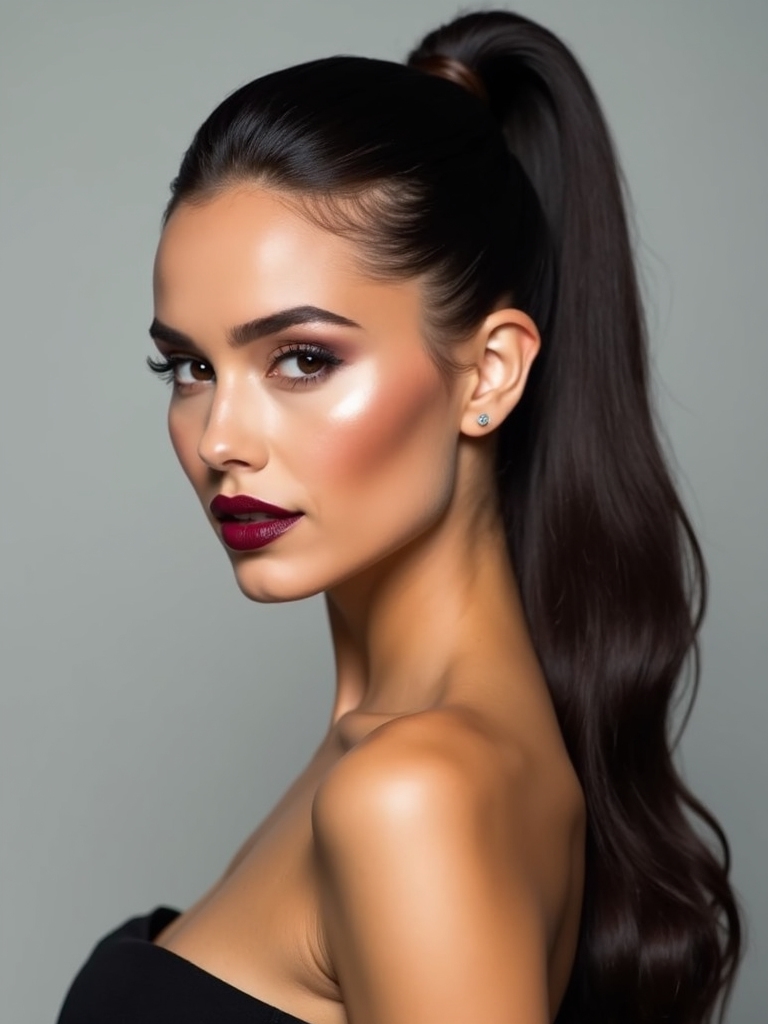 sleek ponytails for elegance