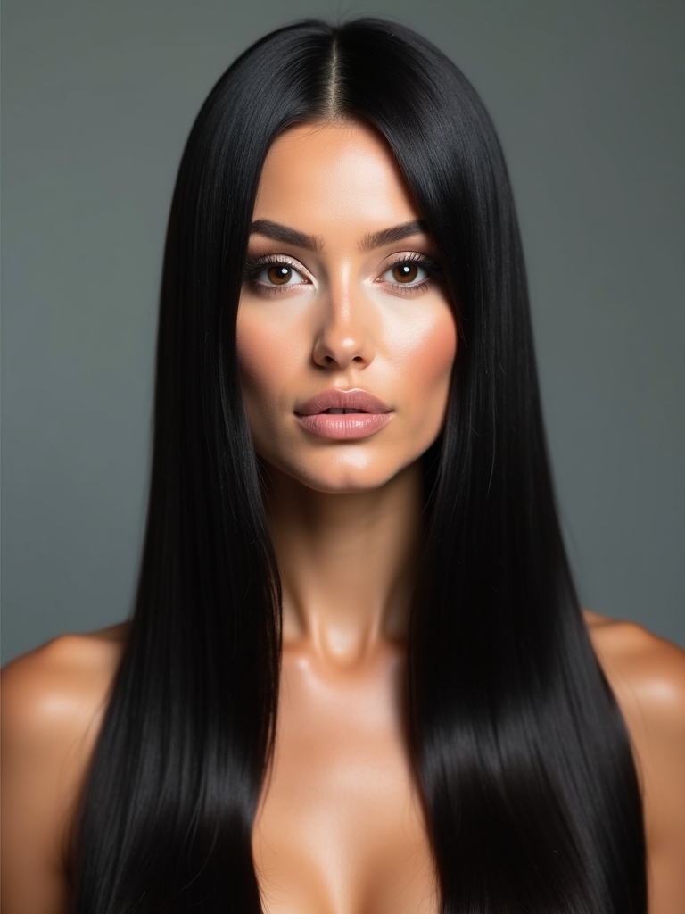 sleek straight hair styles