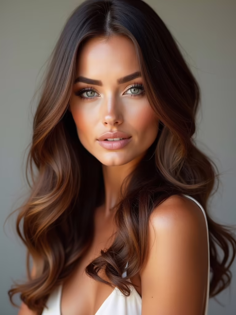 sleek straight hair waves