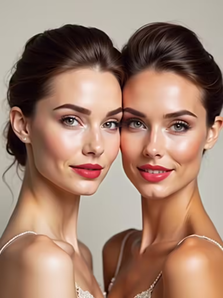 sleek updo bold lip