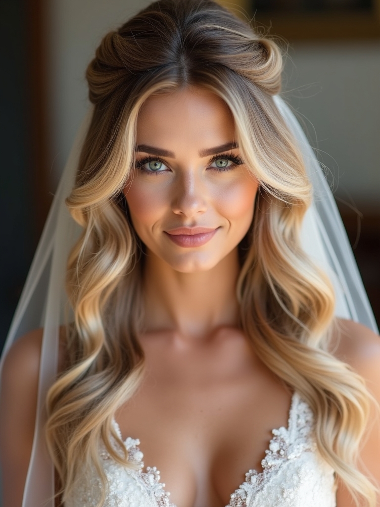 soft airy bridesmaid waves