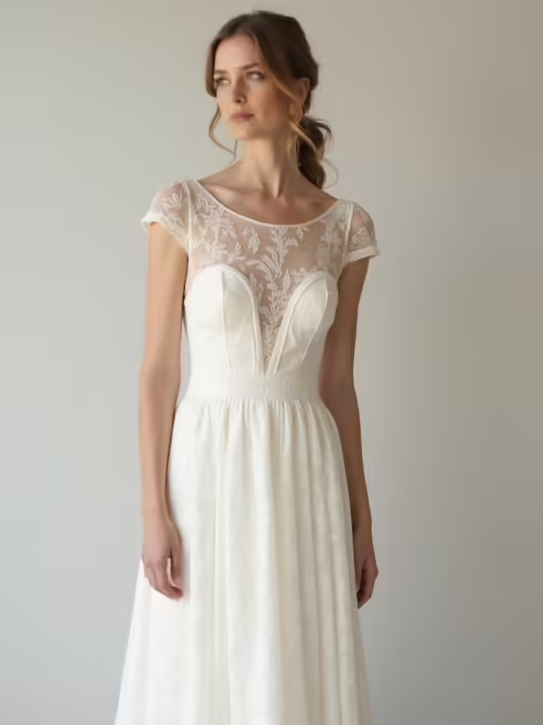soft romantic cap sleeves