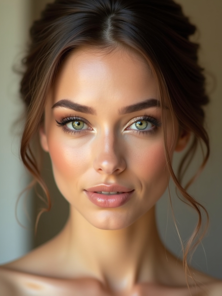 soft romantic green eyes