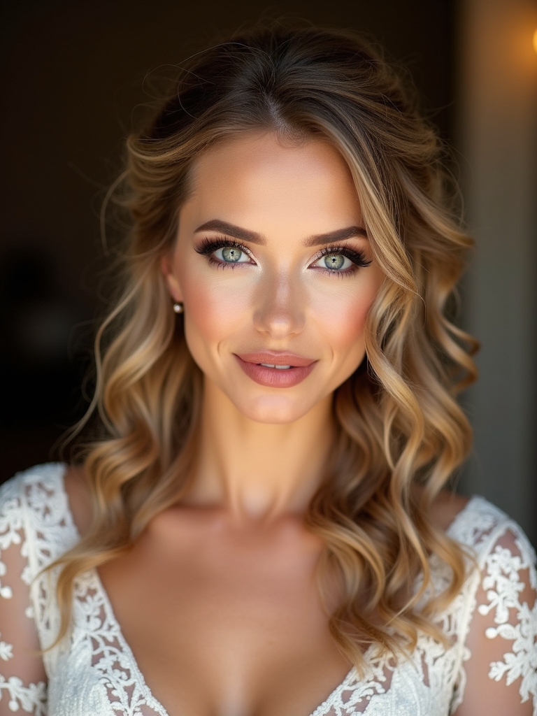 soft romantic half up styles