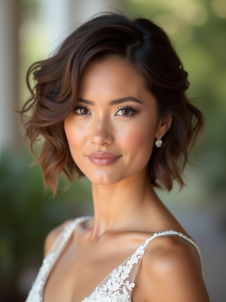 soft waves side swept elegance