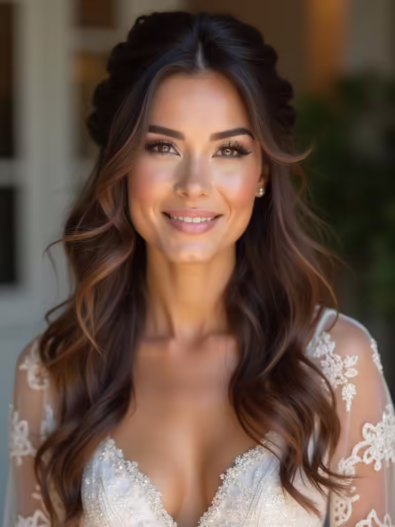 sparkling romantic hairstyle elegance