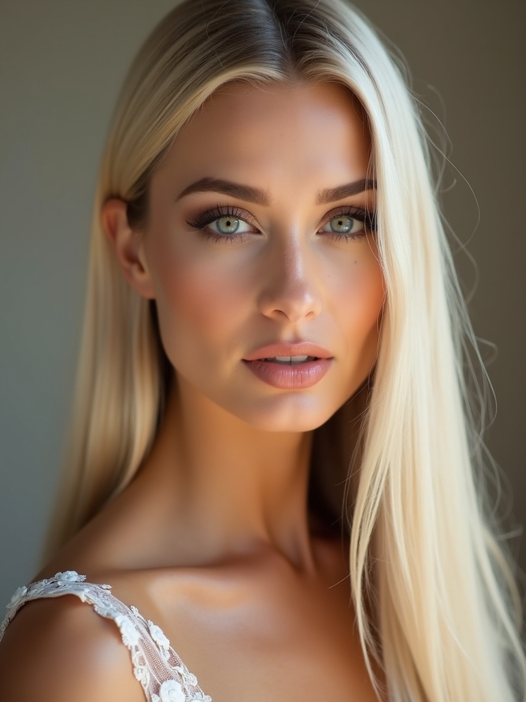 straight hairstyles for brides