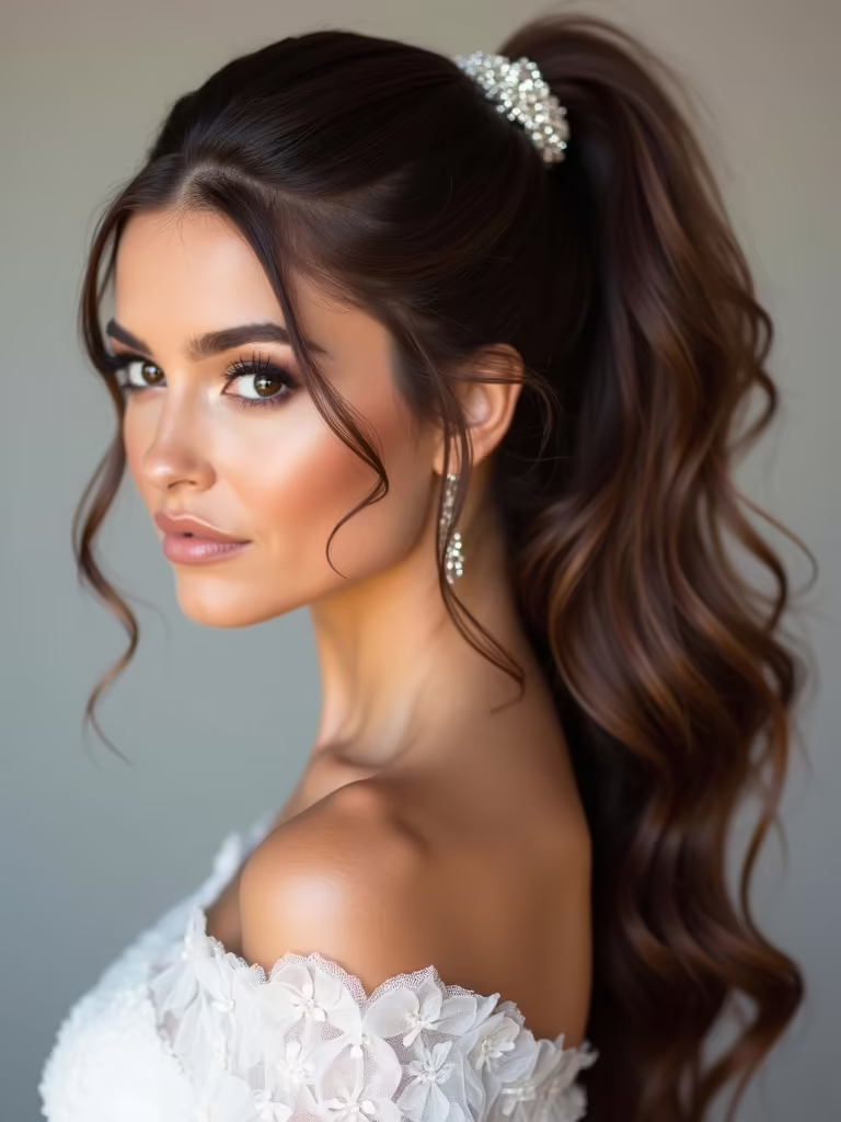 structured ponytails with dimension