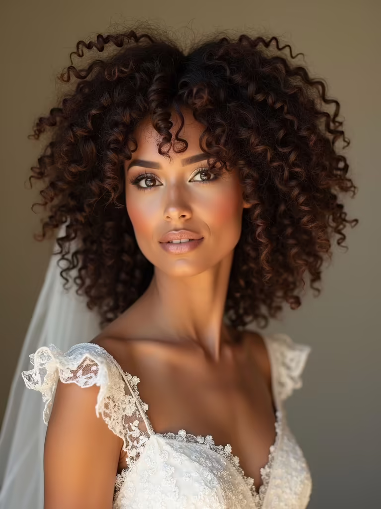 stunning curly bridal hairstyles