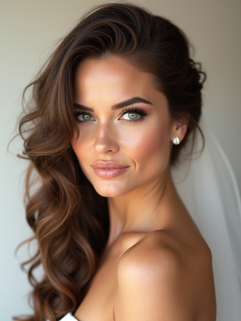 stunning long hair brides