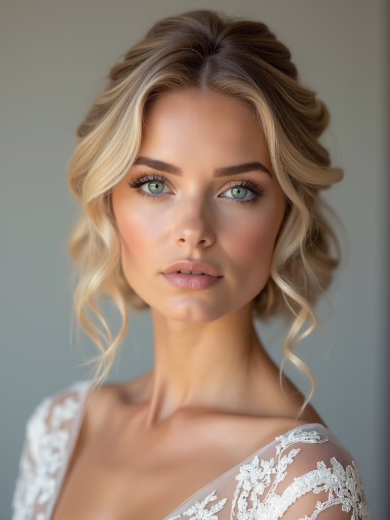 stylish short bridal hairstyles