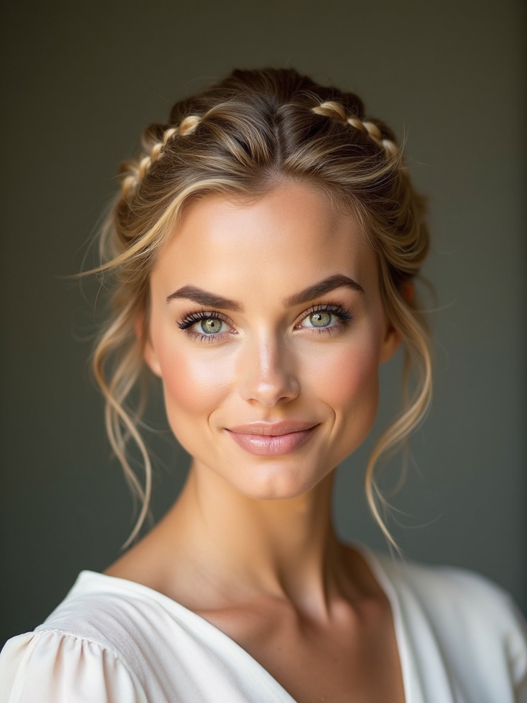 subtle braided hair accents