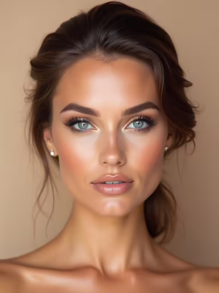 subtle eyeliner enhances blue
