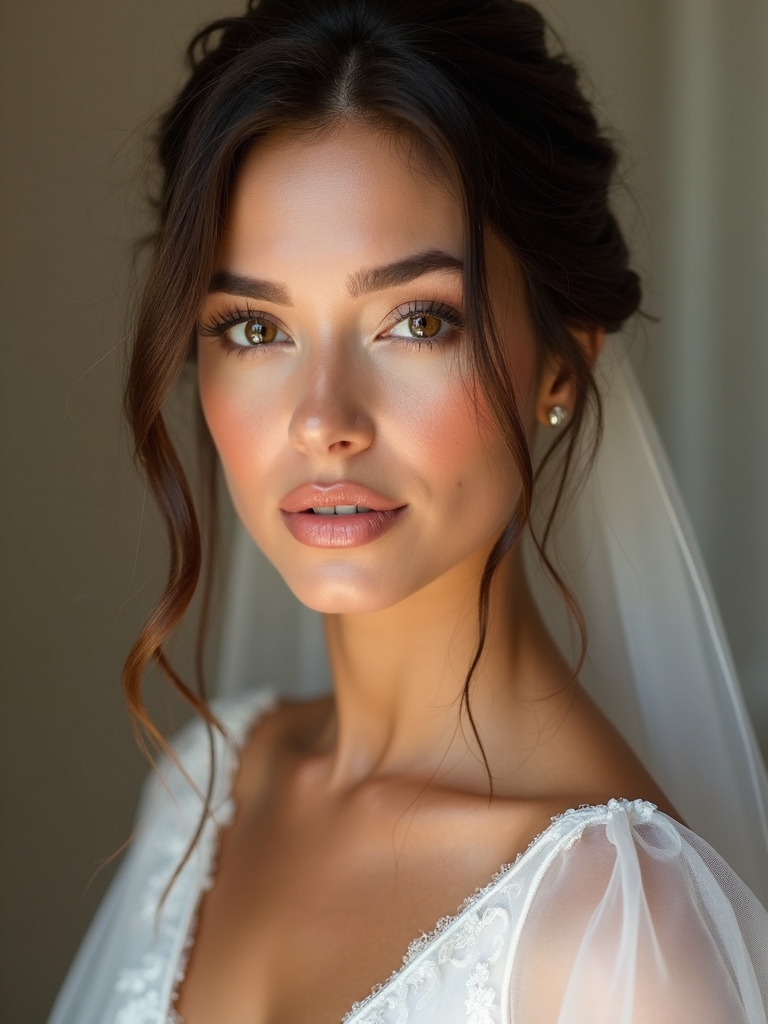 subtle highlights enhance bridal beauty