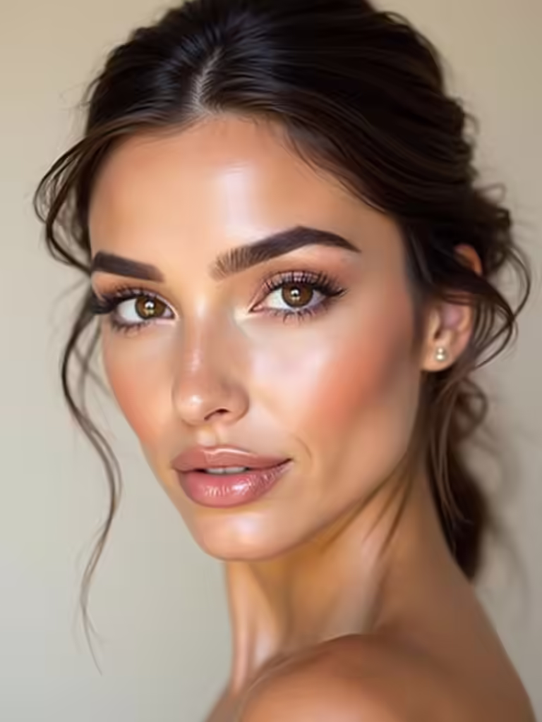 subtle neutrals for brown eyes