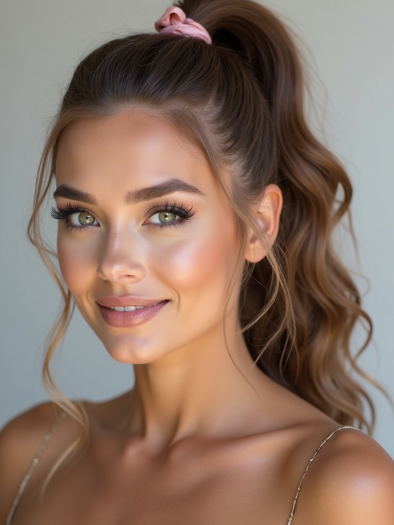 subtle ribbon hairstyle accent