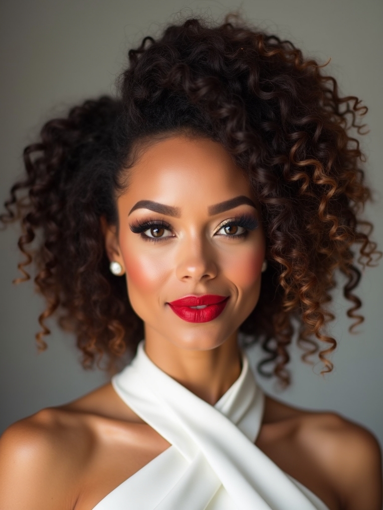 tame curls with elegant updos