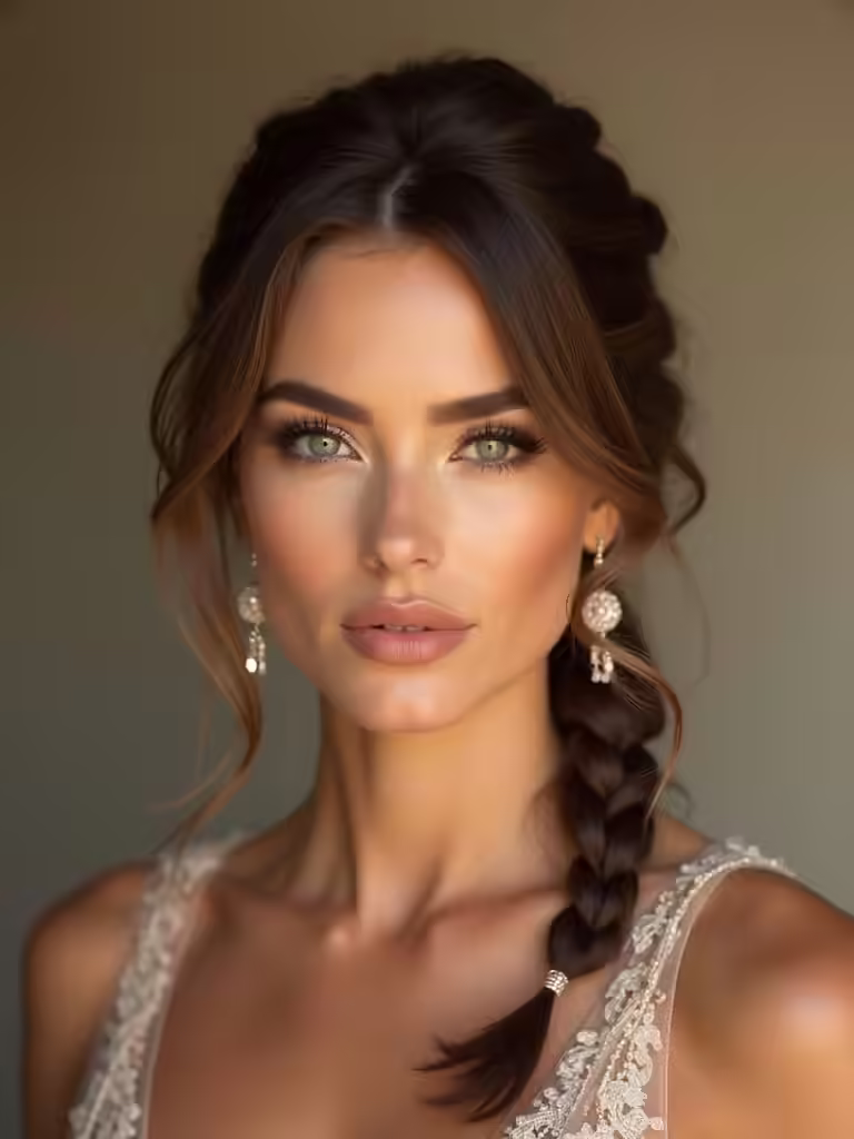 textured braid updo elegance